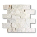 2x4 Calacatta Gold Marble Split-Faced Mosaic Tile - American Tile Depot