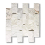 2x4 Calacatta Gold Marble Split-Faced Mosaic Tile - American Tile Depot