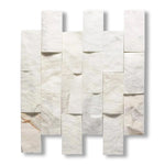 2x4 Calacatta Gold Marble Split-Faced Mosaic Tile - American Tile Depot