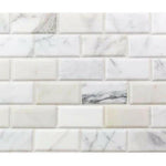 2x4 Calacatta Oliva Marble Honed & Beveled Brick Mosaic Tile 2x4 Calacatta Oliva Marble Honed & Beveled Brick Mosaic Tile - American Tile Depot