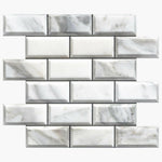 2x4 Calacatta Oliva Marble Honed & Beveled Brick Mosaic Tile 2x4 Calacatta Oliva Marble Honed & Beveled Brick Mosaic Tile - American Tile Depot