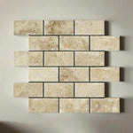 2x4 Cappuccino Marble Polished & Beveled Brick Mosaic Tile 2x4 Cappuccino Marble Polished & Beveled Brick Mosaic Tile - American Tile Depot