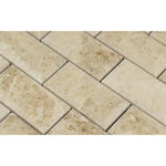 2x4 Cappuccino Marble Polished & Beveled Brick Mosaic Tile 2x4 Cappuccino Marble Polished & Beveled Brick Mosaic Tile - American Tile Depot