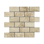 2x4 Cappuccino Marble Polished & Beveled Brick Mosaic Tile 2x4 Cappuccino Marble Polished & Beveled Brick Mosaic Tile - American Tile Depot