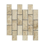 2x4 Cappuccino Marble Polished & Beveled Brick Mosaic Tile 2x4 Cappuccino Marble Polished & Beveled Brick Mosaic Tile - American Tile Depot