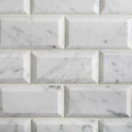 2x4 Carrara White Marble Honed & Beveled Brick Mosaic Tile 2x4 Carrara White Marble Honed & Beveled Brick Mosaic Tile - American Tile Depot