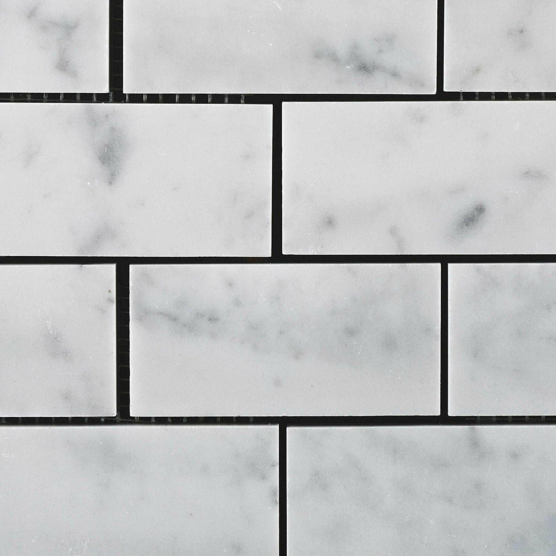 2x4 Carrara White Marble Honed Brick Mosaic Tile | FINAL SALE 2x4 Carrara White Marble Honed Brick Mosaic Tile | FINAL SALE - American Tile Depot
