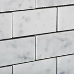 2x4 Carrara White Marble Honed Brick Mosaic Tile | FINAL SALE 2x4 Carrara White Marble Honed Brick Mosaic Tile | FINAL SALE - American Tile Depot