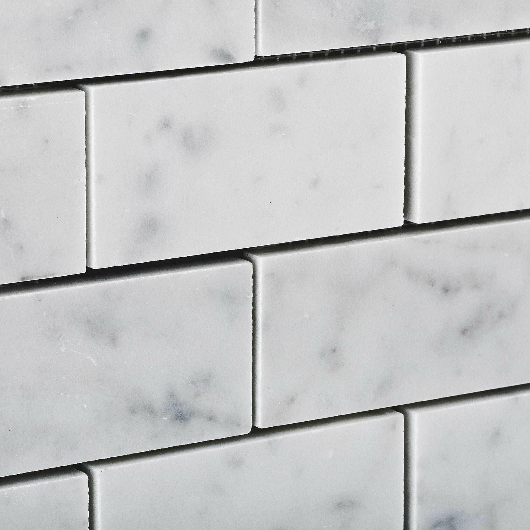 2x4 Carrara White Marble Honed Brick Mosaic Tile | FINAL SALE 2x4 Carrara White Marble Honed Brick Mosaic Tile | FINAL SALE - American Tile Depot