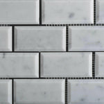 2x4 Carrara White Marble Polished & Beveled Brick Mosaic Tile 2x4 Carrara White Marble Polished & Beveled Brick Mosaic Tile - American Tile Depot