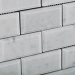 2x4 Carrara White Marble Polished & Beveled Brick Mosaic Tile 2x4 Carrara White Marble Polished & Beveled Brick Mosaic Tile - American Tile Depot