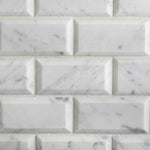 2x4 Carrara White Marble Polished & Beveled Brick Mosaic Tile 2x4 Carrara White Marble Polished & Beveled Brick Mosaic Tile - American Tile Depot