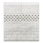 2x4 Carrara White Marble Polished & Beveled Brick Mosaic Tile 2x4 Carrara White Marble Polished & Beveled Brick Mosaic Tile - American Tile Depot