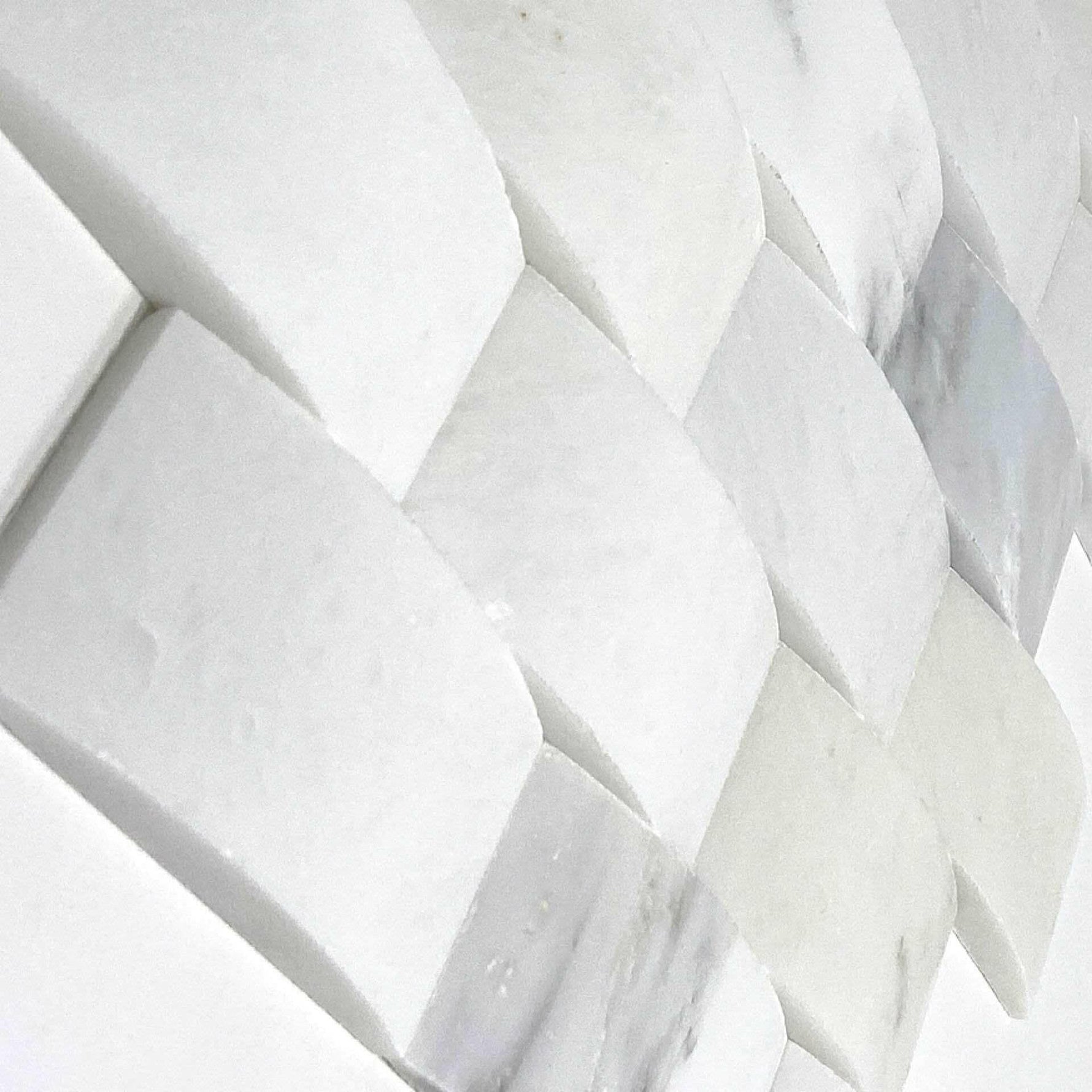 2x4 Carrara White Marble Round-Faced (CNC-Arched / Wavy) Polished Brick Mosaic Tile 2x4 Carrara White Marble Round-Faced (CNC-Arched / Wavy) Polished Brick Mosaic Tile - American Tile Depot