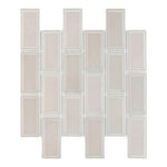 2x4 Cerelia Tender Gray Glossy Beveled Brick Porcelain Mosaic Wall Tile - American Tile Depot