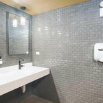 2x4 Cerelia Tender Gray Glossy Beveled Brick Porcelain Mosaic Wall Tile - American Tile Depot