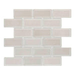 2x4 Cerelia Tender Gray Glossy Beveled Brick Porcelain Mosaic Wall Tile - American Tile Depot