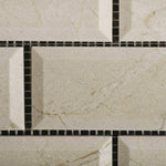 2x4 Crema Marfil Marble Honed & Beveled Brick Mosaic Tile 2x4 Crema Marfil Marble Honed & Beveled Brick Mosaic Tile - American Tile Depot
