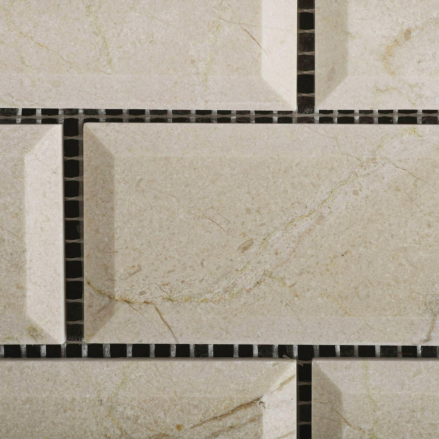 2x4 Crema Marfil Marble Honed & Beveled Brick Mosaic Tile 2x4 Crema Marfil Marble Honed & Beveled Brick Mosaic Tile - American Tile Depot