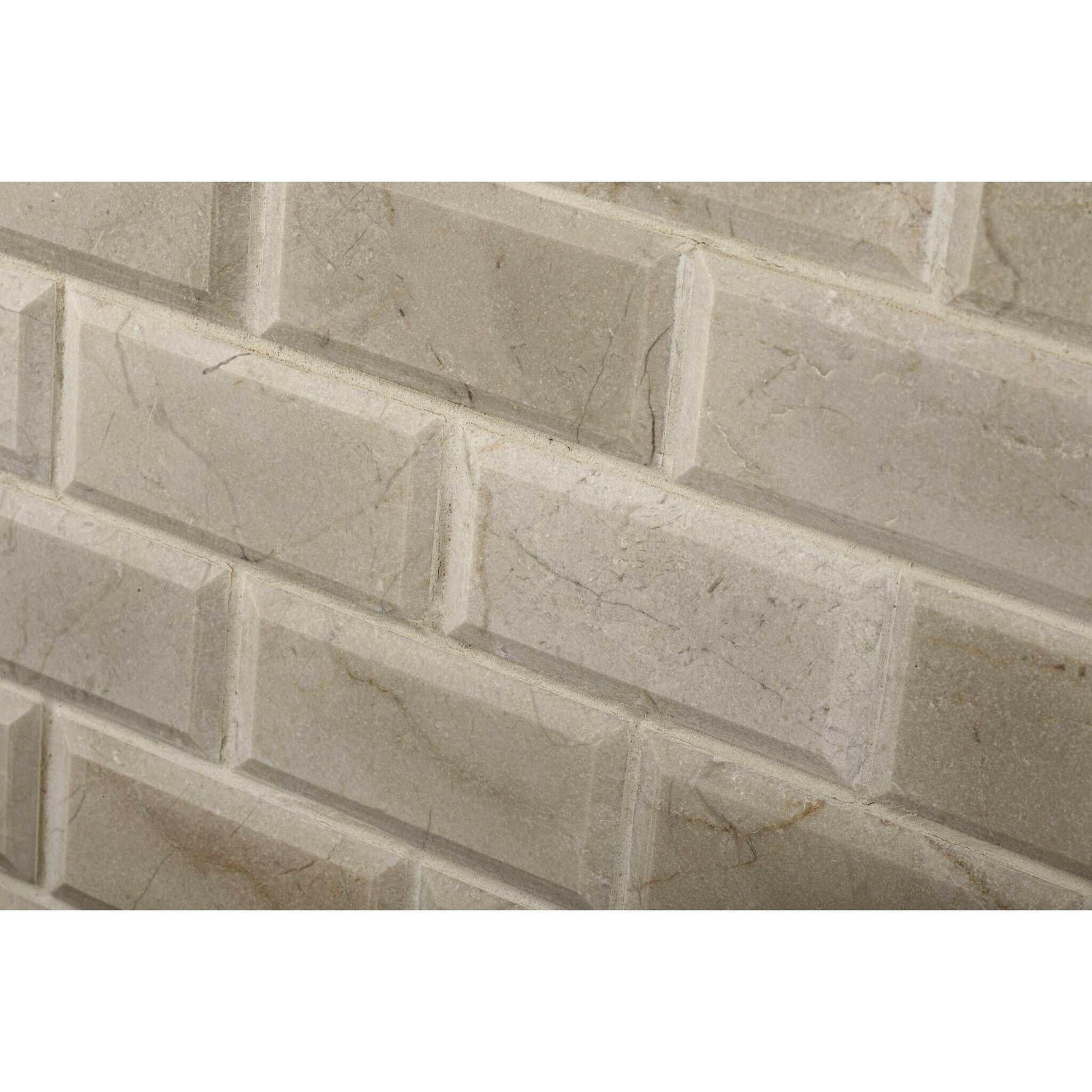 2x4 Crema Marfil Marble Honed & Beveled Brick Mosaic Tile 2x4 Crema Marfil Marble Honed & Beveled Brick Mosaic Tile - American Tile Depot