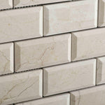 2x4 Crema Marfil Marble Polished & Beveled Brick Mosaic Tile 2x4 Crema Marfil Marble Polished & Beveled Brick Mosaic Tile - American Tile Depot