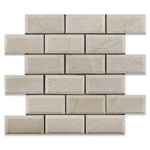 2x4 Crema Marfil Marble Polished & Beveled Brick Mosaic Tile 2x4 Crema Marfil Marble Polished & Beveled Brick Mosaic Tile - American Tile Depot