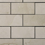 2x4 Crema Marfil Marble Polished Brick Mosaic Tile 2x4 Crema Marfil Marble Polished Brick Mosaic Tile - American Tile Depot