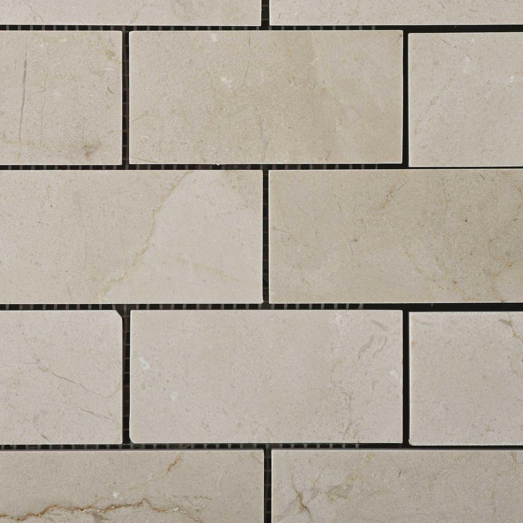 2x4 Crema Marfil Marble Polished Brick Mosaic Tile 2x4 Crema Marfil Marble Polished Brick Mosaic Tile - American Tile Depot