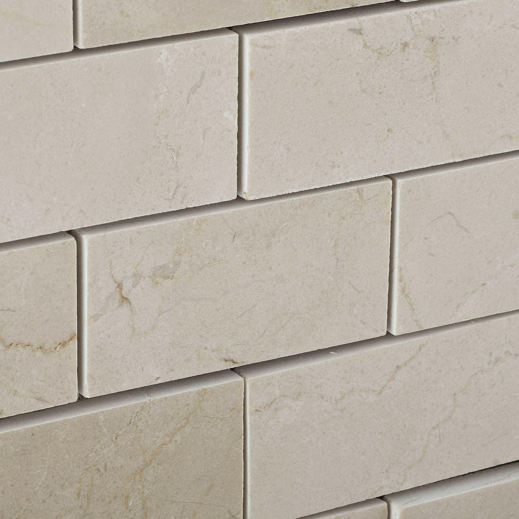 2x4 Crema Marfil Marble Polished Brick Mosaic Tile 2x4 Crema Marfil Marble Polished Brick Mosaic Tile - American Tile Depot