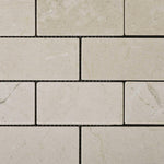 2x4 Crema Marfil Marble Tumbled Brick Mosaic Tile 2x4 Crema Marfil Marble Tumbled Brick Mosaic Tile - American Tile Depot