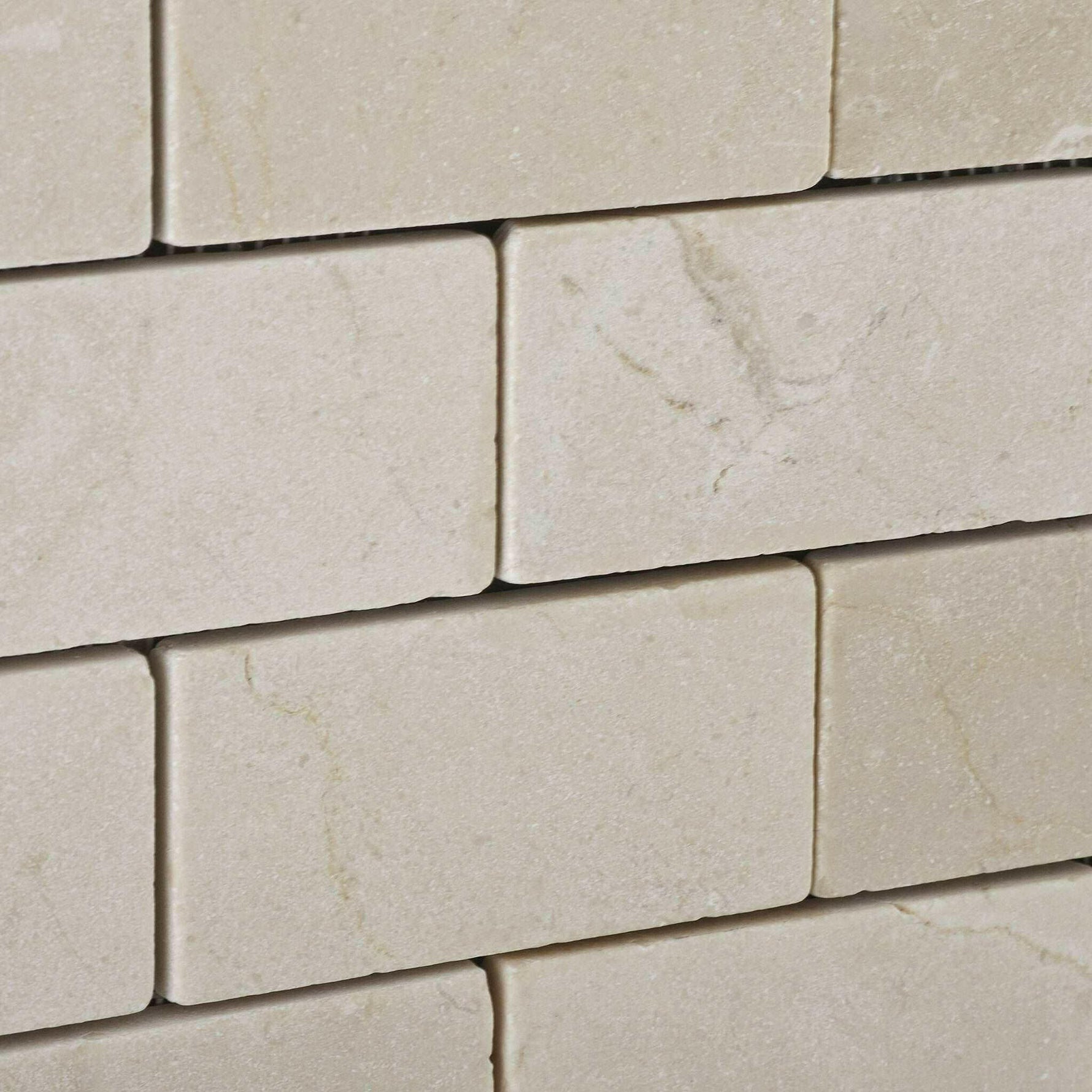 2x4 Crema Marfil Marble Tumbled Brick Mosaic Tile 2x4 Crema Marfil Marble Tumbled Brick Mosaic Tile - American Tile Depot
