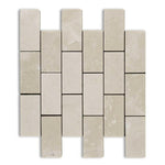 2x4 Crema Marfil Marble Tumbled Brick Mosaic Tile 2x4 Crema Marfil Marble Tumbled Brick Mosaic Tile - American Tile Depot