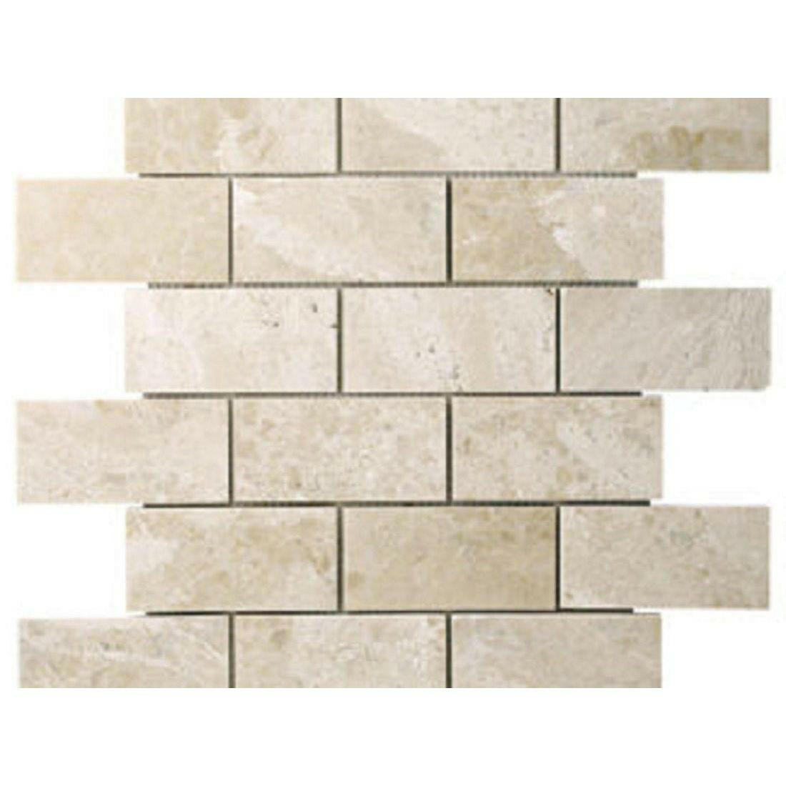 2x4 Diano Royal (Queen Beige) Marble Polished Mosaic Tile 2x4 Diano Royal (Queen Beige) Marble Polished Mosaic Tile - American Tile Depot