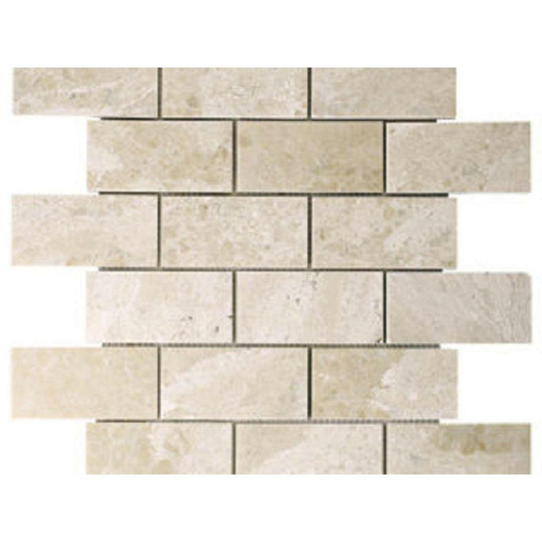 2x4 Diano Royal (Queen Beige) Marble Polished Mosaic Tile 2x4 Diano Royal (Queen Beige) Marble Polished Mosaic Tile - American Tile Depot