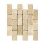 2x4 Durango Cream Travertine Tumbled Brick Mosaic Tile 2x4 Durango Cream Travertine Tumbled Brick Mosaic Tile - American Tile Depot