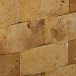 2x4 Gold / Yellow Travertine CNC Arched 3D Brick Mosaic Tile 2x4 Gold / Yellow Travertine CNC Arched 3D Brick Mosaic Tile - American Tile Depot