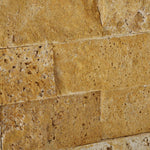 2x4 Gold / Yellow Travertine Split-Faced Brick Mosaic Tile 2x4 Gold / Yellow Travertine Split-Faced Brick Mosaic Tile - American Tile Depot