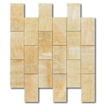 2x4 Honey Onyx Polished Brick Mosaic Tile 2x4 Honey Onyx Polished Brick Mosaic Tile - American Tile Depot