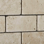 2x4 Ivory Travertine Tumbled Brick Mosaic Tile 2x4 Ivory Travertine Tumbled Brick Mosaic Tile - American Tile Depot