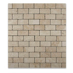 2x4 Ivory Travertine Tumbled Brick Mosaic Tile 2x4 Ivory Travertine Tumbled Brick Mosaic Tile - American Tile Depot