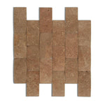 2x4 Noce Travertine CNC Arched 3D Brick Mosaic Tile 2x4 Noce Travertine CNC Arched 3D Brick Mosaic Tile - American Tile Depot