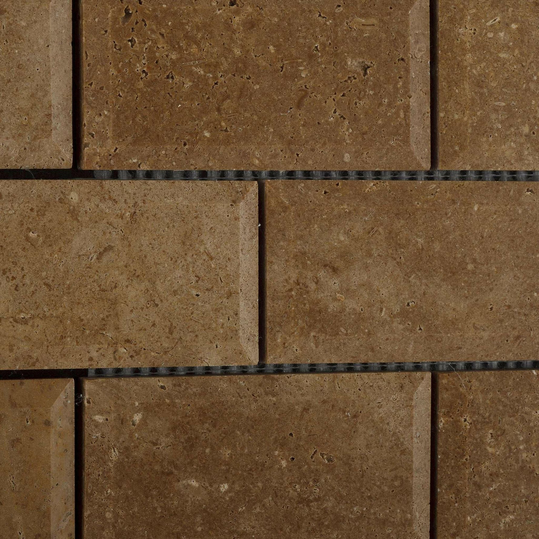 2x4 Noce Travertine Honed & Beveled Brick Mosaic 2x4 Noce Travertine Honed & Beveled Brick Mosaic - American Tile Depot