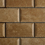 2x4 Noce Travertine Honed & Beveled Brick Mosaic 2x4 Noce Travertine Honed & Beveled Brick Mosaic - American Tile Depot