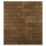 2x4 Noce Travertine Honed & Beveled Brick Mosaic 2x4 Noce Travertine Honed & Beveled Brick Mosaic - American Tile Depot