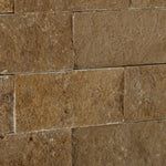 2x4 Noce Travertine Split-Faced Brick Mosaic Tile 2x4 Noce Travertine Split-Faced Brick Mosaic Tile - American Tile Depot