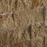 2x4 Noce Travertine Split-Faced Brick Mosaic Tile 2x4 Noce Travertine Split-Faced Brick Mosaic Tile - American Tile Depot