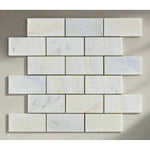 2x4 Oriental White / Asian Statuary Marble Honed Brick Mosaic Tile 2x4 Oriental White / Asian Statuary Marble Honed Brick Mosaic Tile - American Tile Depot