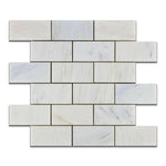 2x4 Oriental White / Asian Statuary Marble Polished Brick Mosaic Tile 2x4 Oriental White / Asian Statuary Marble Polished Brick Mosaic Tile - American Tile Depot