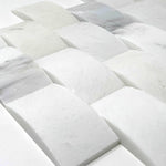2x4 Oriental White / Asian Statuary Marble Round-Faced (CNC-Arched / Wavy) Honed Brick Mosaic Tile 2x4 Oriental White / Asian Statuary Marble Round-Faced (CNC-Arched / Wavy) Honed Brick Mosaic Tile - American Tile Depot