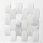 2x4 Oriental White / Asian Statuary Marble Round-Faced (CNC-Arched / Wavy) Polished Brick Mosaic Tile 2x4 Oriental White / Asian Statuary Marble Round-Faced (CNC-Arched / Wavy) Polished Brick Mosaic Tile - American Tile Depot